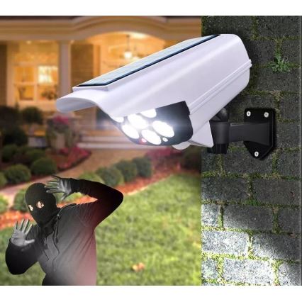 LED Solar-Attrappe einer Sicherheitskamera mit Sensor KAMERA LED/1W/3,7V 1200 mAh IP44 + Fernbedienung