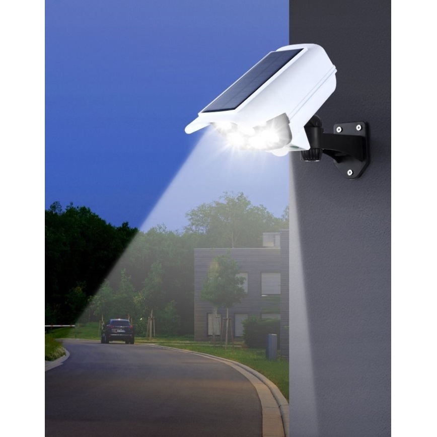 LED Solar-Attrappe einer Sicherheitskamera mit Sensor KAMERA LED/1W/3,7V 1200 mAh IP44 + Fernbedienung