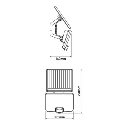 LED Solar-Wandleuchte mit Sensor LED/12W/3,7V 4000 mAh IP54