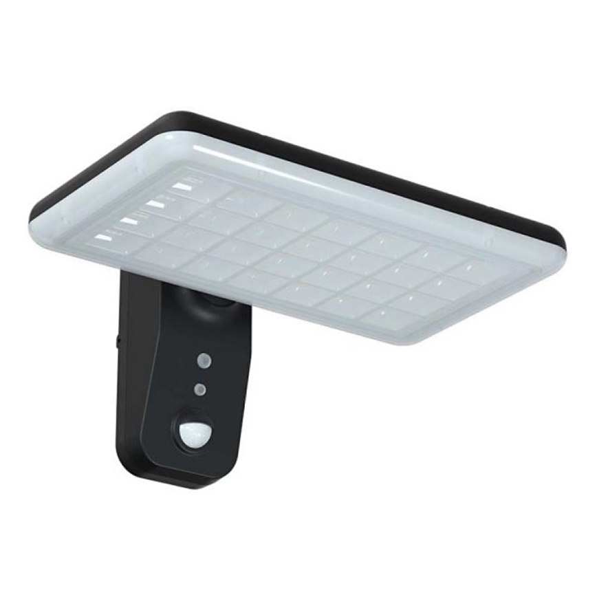 LED Solar-Wandleuchte mit Sensor LED/15W/3,2V 4000K/6000K IP65 6000 mAh Schwarz