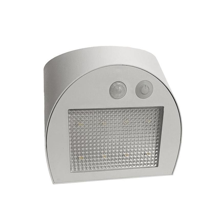 LED-Solar-Wandleuchte mit Sensor LED/3W/3,7V 3000/4000K 1200 mAh IP54 weiß
