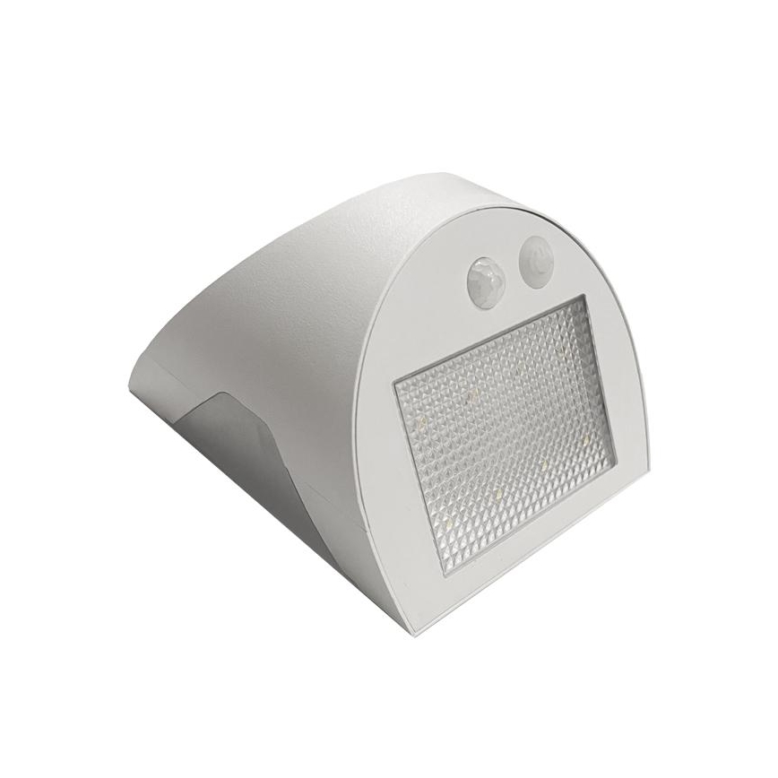 LED-Solar-Wandleuchte mit Sensor LED/3W/3,7V 3000/4000K 1200 mAh IP54 weiß