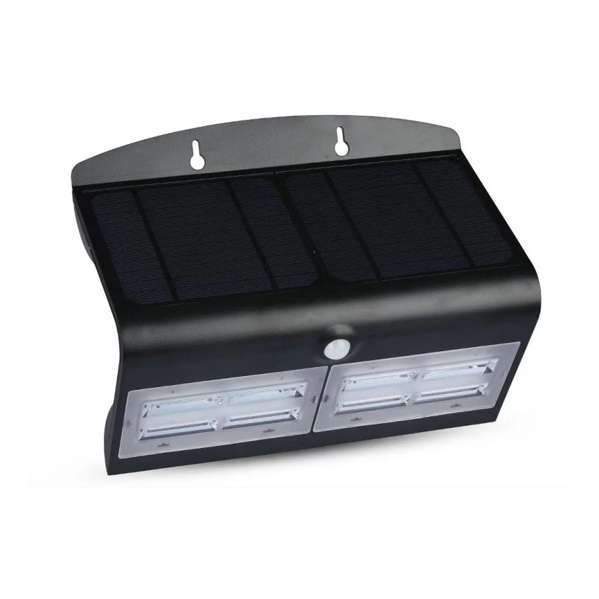 LED-Solar-Wandleuchte mit Sensor LED/7W/3,7V 4000K IP65 schwarz