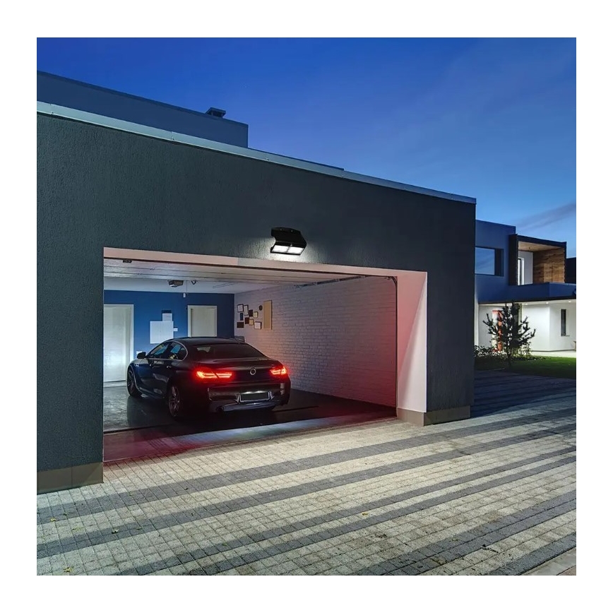 LED-Solar-Wandleuchte mit Sensor LED/7W/3,7V 4000K IP65 schwarz