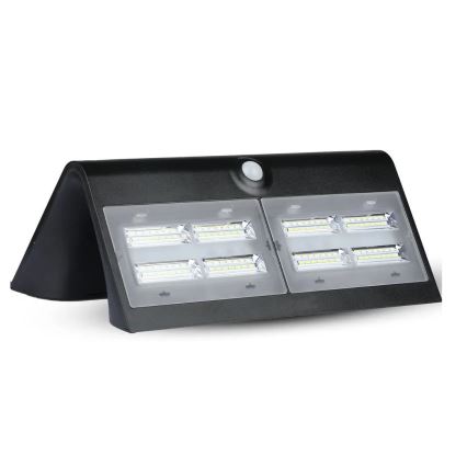 LED-Solar-Wandleuchte mit Sensor LED/7W/3,7V 4000K IP65 schwarz