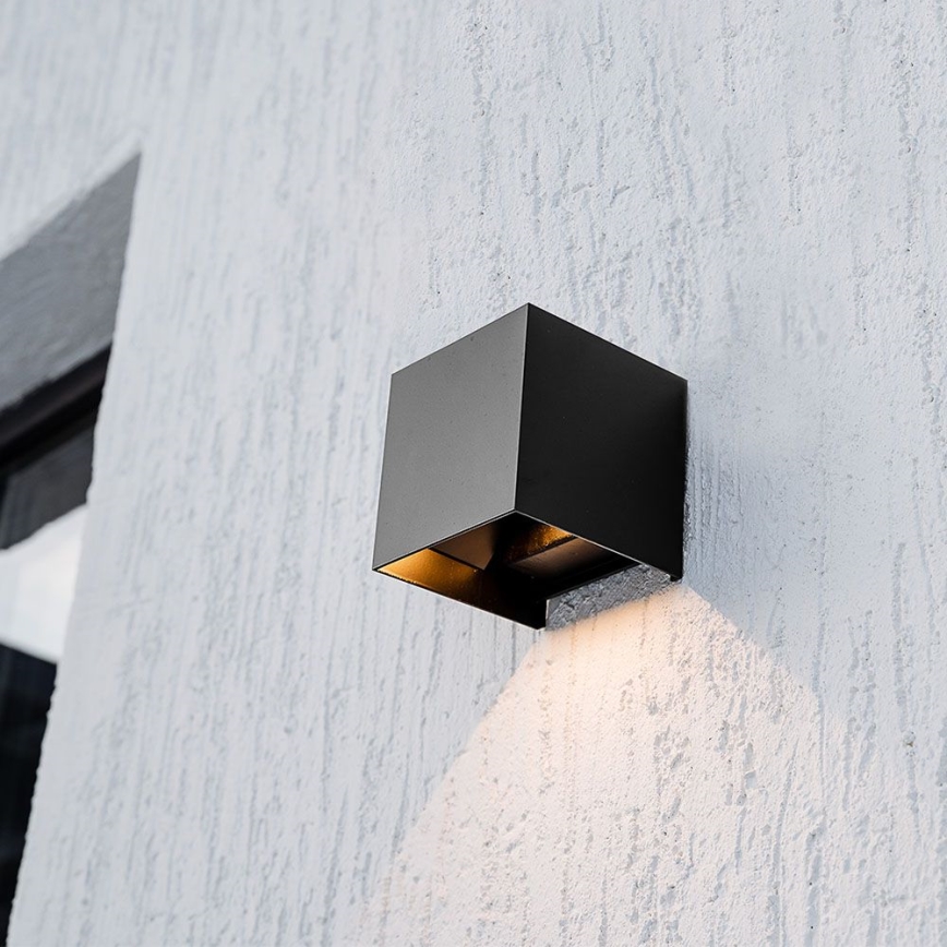 LED Solar-Wandleuchte mit Sensor LED/9W/3,7V 3000/4000/5000K 2600 mAh IP65 Schwarz