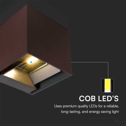 LED Solar-Wandleuchte mit Sensor LED/9W/3,7V 3000/4000/5000K 2600 mAh IP65 Braun
