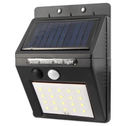 LED Solar-Wandleuchte mit Sensor und externem Panel LED/0,55W/3,7V 1200 mAh IP65