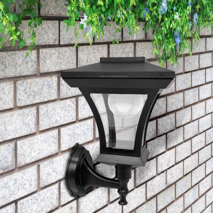 LED Solar-Wandleuchte TIRANA LED/1,2V 1800 mAh IP44 schwarz