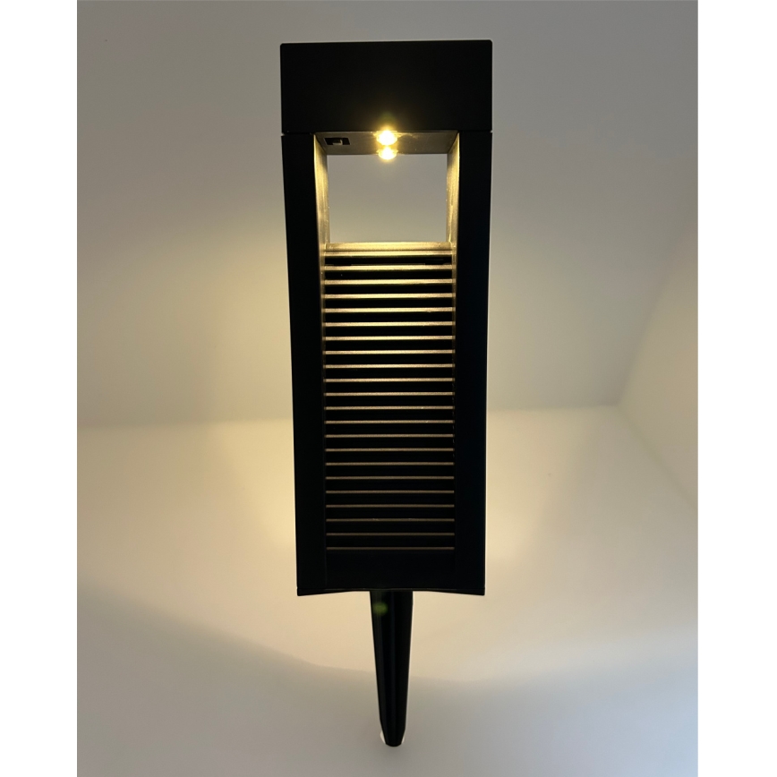 LED Solarlampe 2xLED/1,2V 200 mAh IP44 schwarz