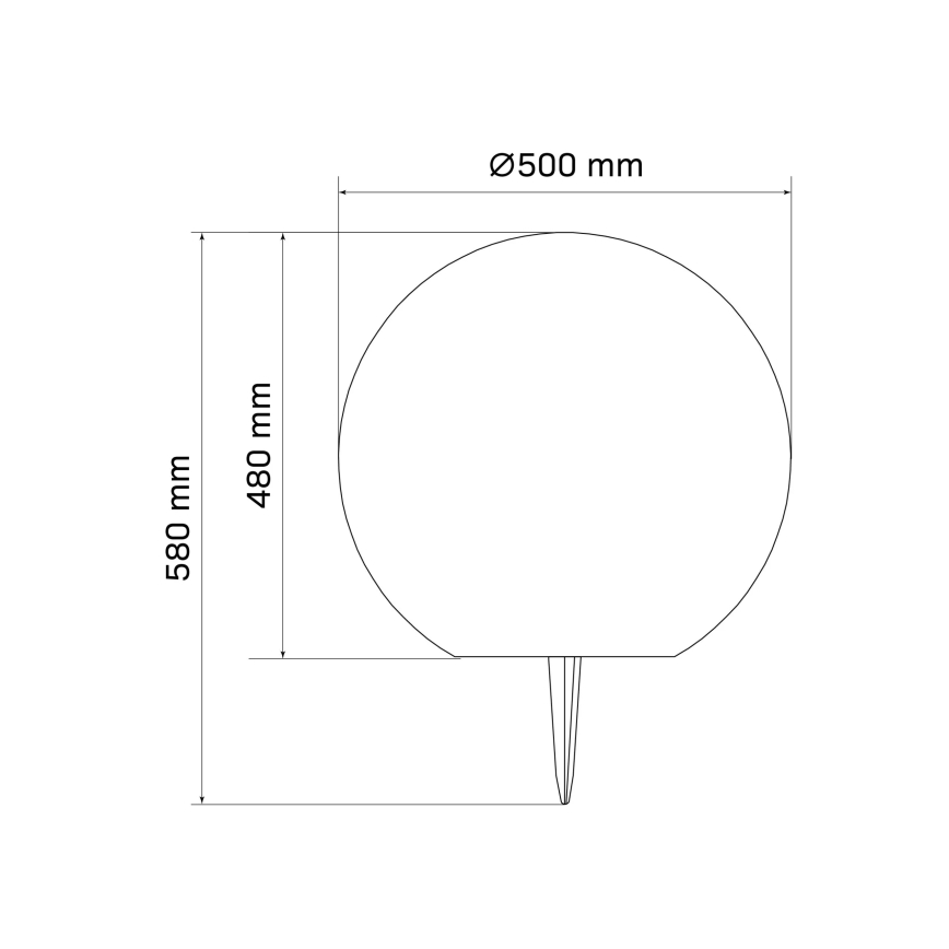 LED-Solarleuchte BALL LED/3,7V 2000 mAh d 50 cm IP65 weiß