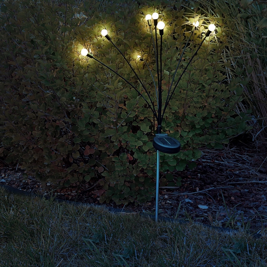 LED Solarleuchte FIORINI 8xLED/1,2V 600 mAh IP44 Schwarz