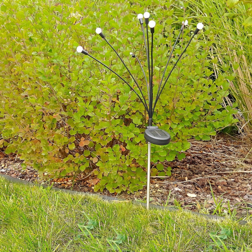 LED Solarleuchte FIORINI 8xLED/1,2V 600 mAh IP44 Schwarz