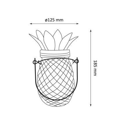 LED-Solarleuchte JAR LED/1,2V 150 mAh IP44 Ananas