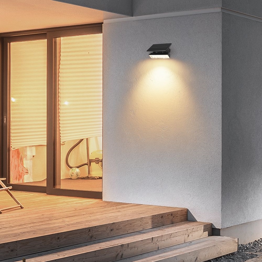 LED-Solarleuchte 2in1 LED/0,9W/3,7V 3000K IP65 1200 mAh schwarz