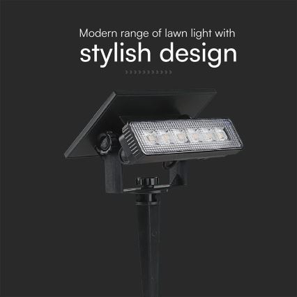 LED-Solarleuchte 2in1 LED/0,9W/3,7V 3000K IP65 1200 mAh schwarz