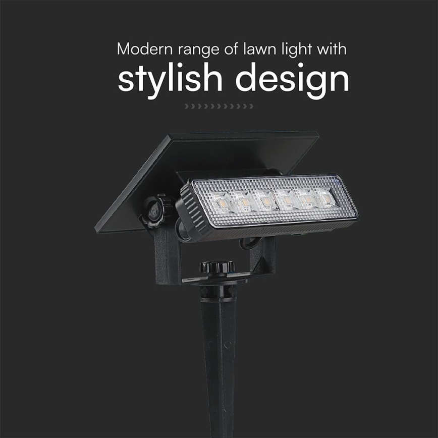LED-Solarleuchte 2in1 LED/0,9W/3,7V 3000K IP65 1200 mAh schwarz