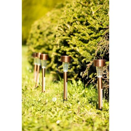 LED Solarleuchte LED/2V 40 mAh IP44 kupferfarben