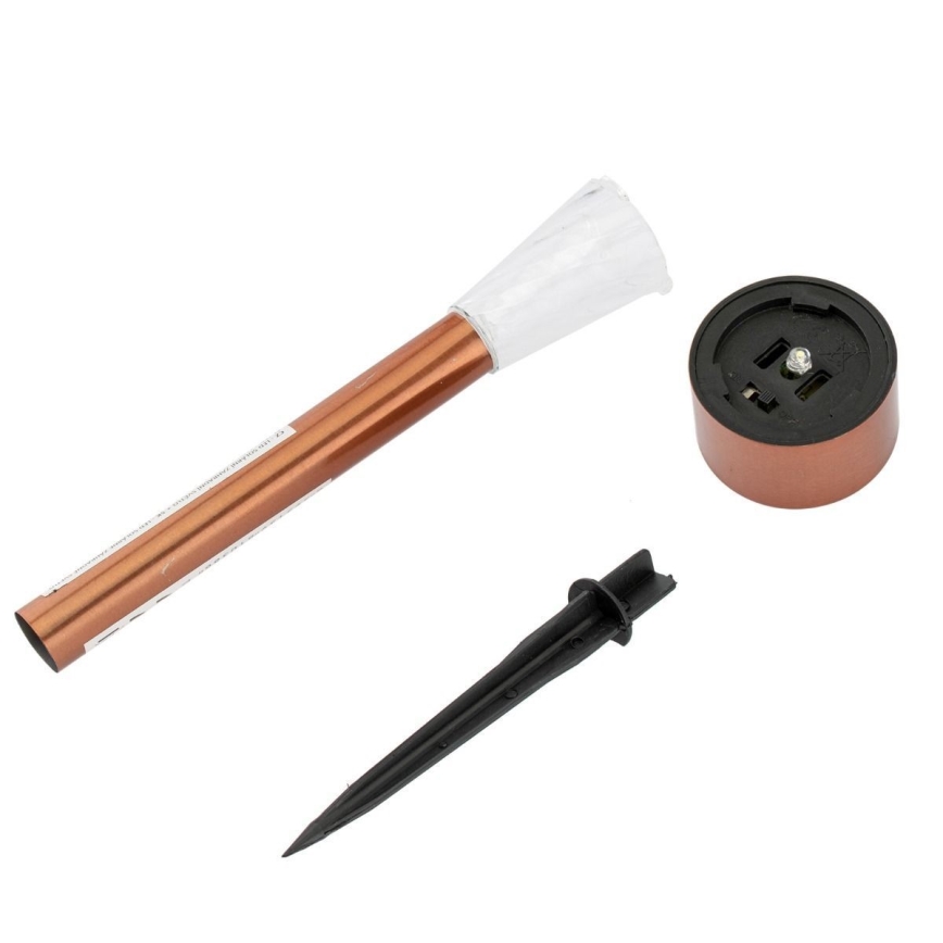 LED Solarleuchte LED/2V 40 mAh IP44 kupferfarben