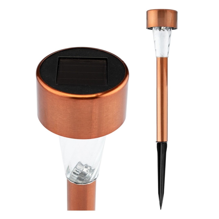 LED Solarleuchte LED/2V 40 mAh IP44 kupferfarben