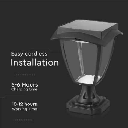 LED-Solarleuchte LED/2W/3,7V 3000/6000K IP65 2200 mAh