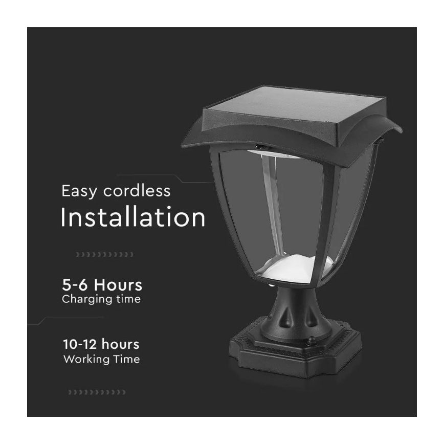 LED-Solarleuchte LED/2W/3,7V 3000/6000K IP65 2200 mAh