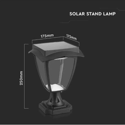 LED-Solarleuchte LED/2W/3,7V 3000/6000K IP65 2200 mAh