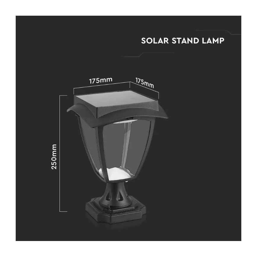 LED-Solarleuchte LED/2W/3,7V 3000/6000K IP65 2200 mAh