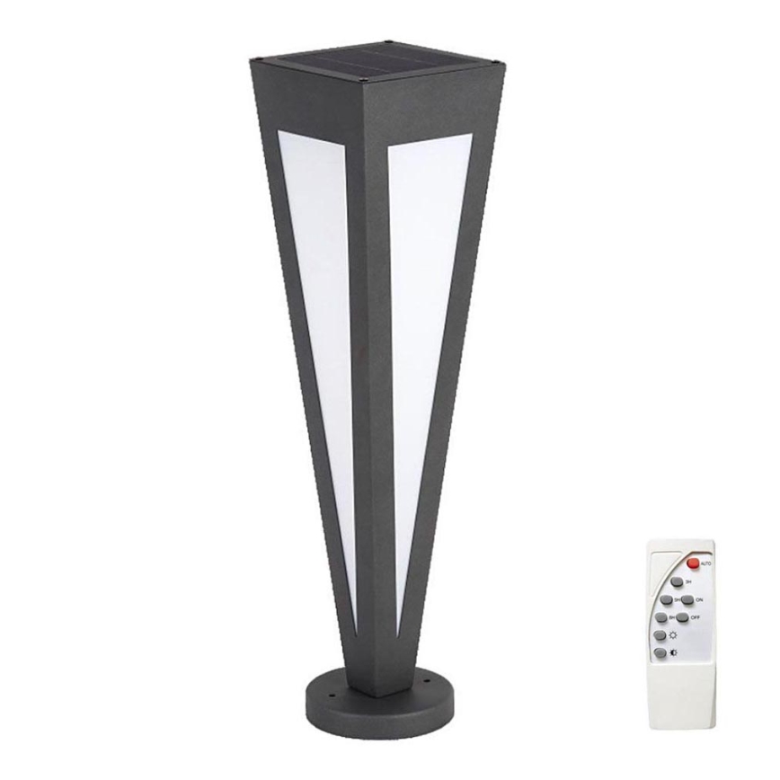 LED Solarleuchte LED/2W/3,7V IP65 3000K 2600 mAh schwarz + Fernbedienung