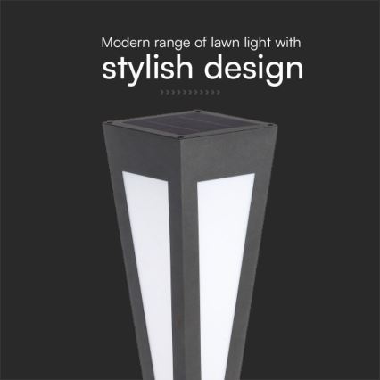 LED Solarleuchte LED/2W/3,7V IP65 3000K 2600 mAh schwarz + Fernbedienung