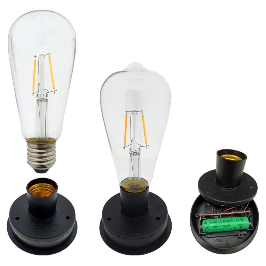 LED-Solarleuchte LORETA 1xE27/1,2V 600 mAh IP44