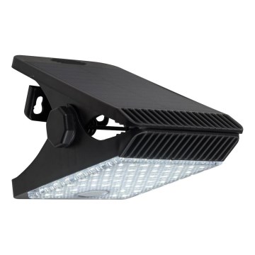 LED-Solarleuchte mit Bewegungs- und Dämmerungssensor CLIPS LED/4W/1200 mAh 3,7V IP44 schwarz