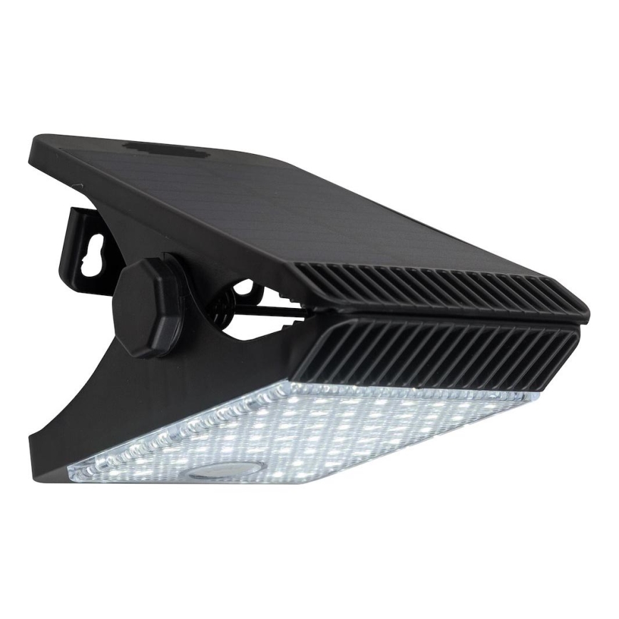 LED-Solarleuchte mit Bewegungs- und Dämmerungssensor CLIPS LED/4W/1200 mAh 3,7V IP44 schwarz