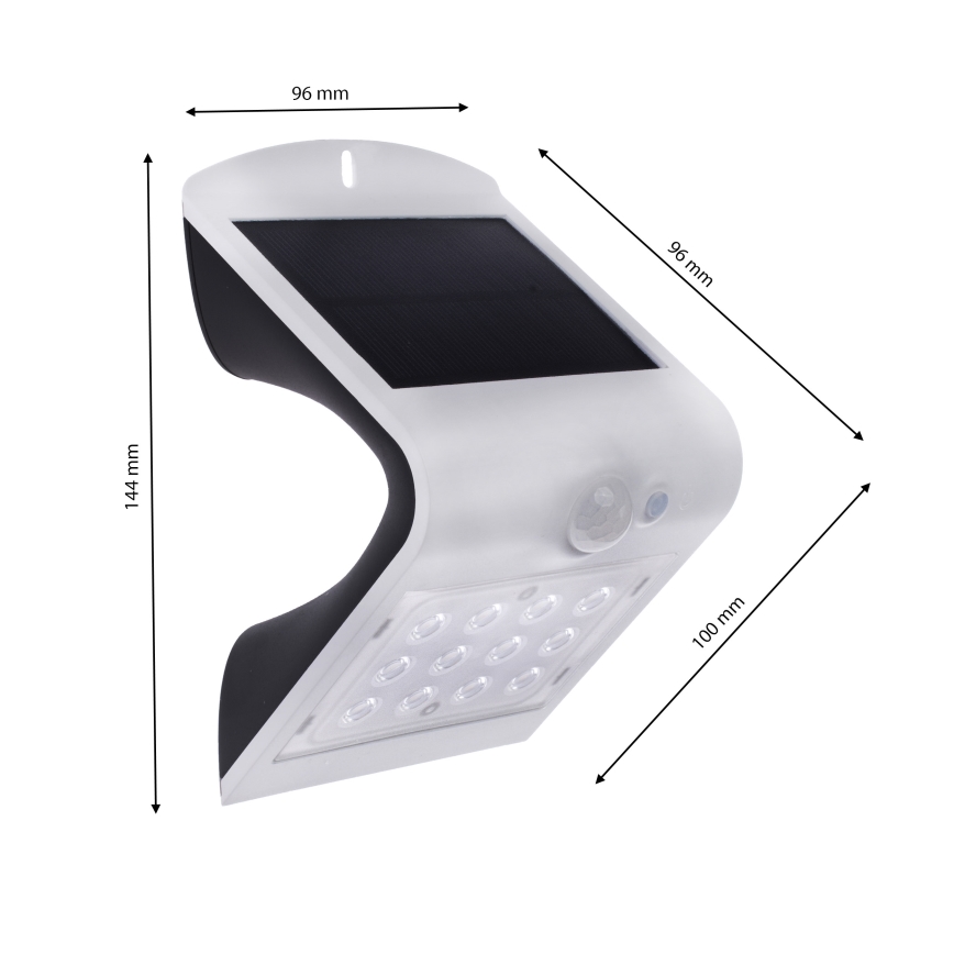 LED Solarleuchte mit Bewegungs- und Dämmerungssensor LED/1,5W/1200 mAh 3,7V IP65