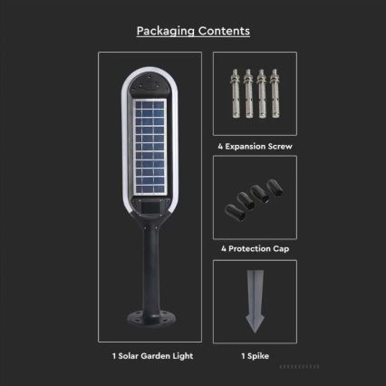 LED Solarleuchte mit Sensor BOLLARD LED/5W/5,5V 70 cm 3000K IP65 2000 mAh