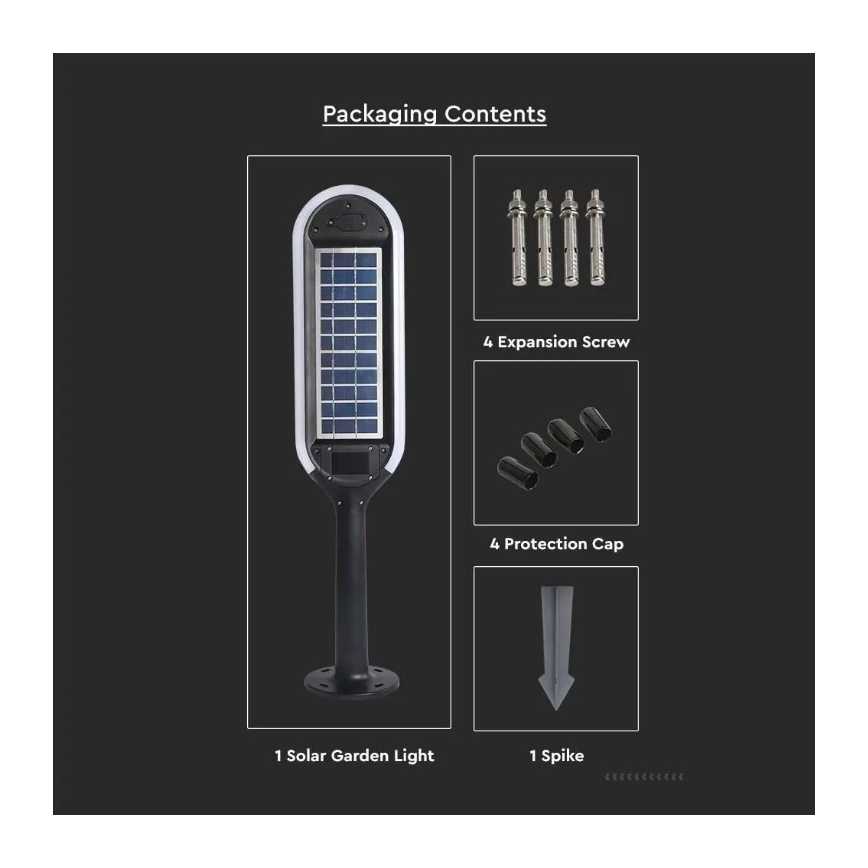 LED Solarleuchte mit Sensor BOLLARD LED/5W/5,5V 70 cm 4000K IP65 2000 mAh