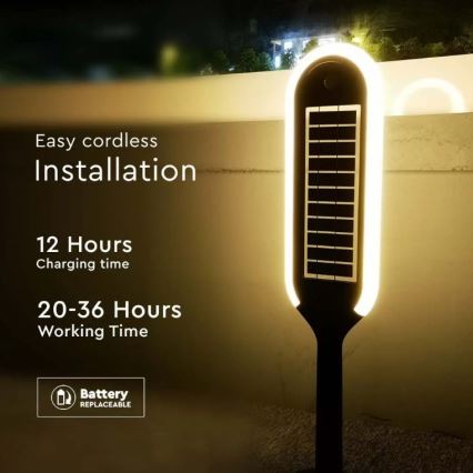 LED Solarleuchte mit Sensor BOLLARD LED/5W/5,5V 70 cm 4000K IP65 2000 mAh