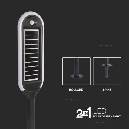 LED Solarleuchte mit Sensor BOLLARD LED/5W/5,5V 70 cm 4000K IP65 2000 mAh
