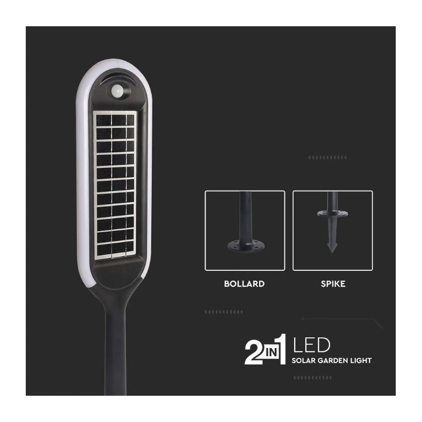 LED Solarleuchte mit Sensor BOLLARD LED/5W/5,5V 70 cm 4000K IP65 2000 mAh