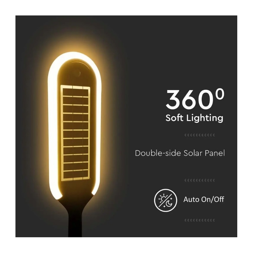 LED Solarleuchte mit Sensor BOLLARD LED/5W/5,5V 70 cm 4000K IP65 2000 mAh
