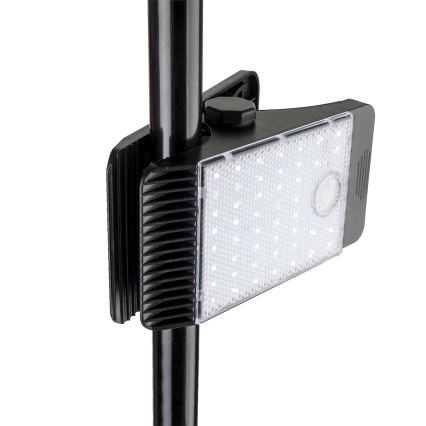 LED-Solarleuchte mit Bewegungs- und Dämmerungssensor CLIPS LED/4W/1200 mAh 3,7V IP44 schwarz