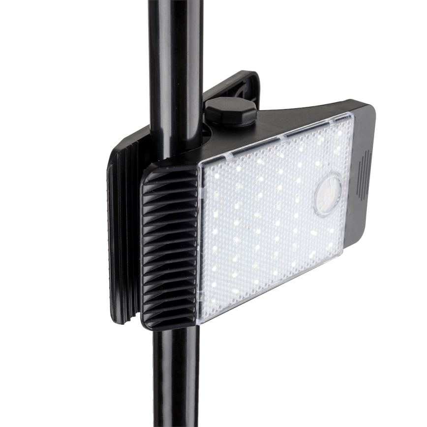 LED-Solarleuchte mit Bewegungs- und Dämmerungssensor CLIPS LED/4W/1200 mAh 3,7V IP44 schwarz