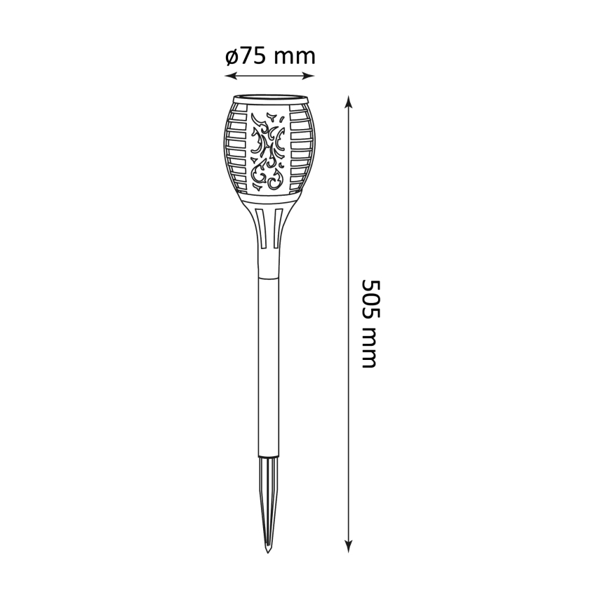 LED-Solarleuchte mit Sensor FUEGO LED/1,2V 200 mAh IP44