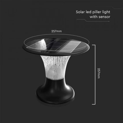 LED Solarleuchte mit Sensor LED/15W/3,2V 4000K/6000K IP65 6000 mAh