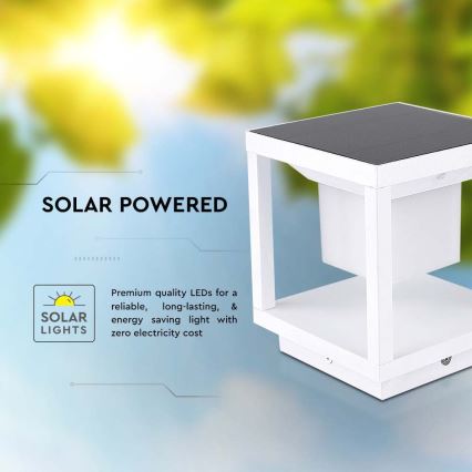 LED Solarleuchte mit Sensor LED/2W/5,5V 3000K IP65 2600 mAh Weiß