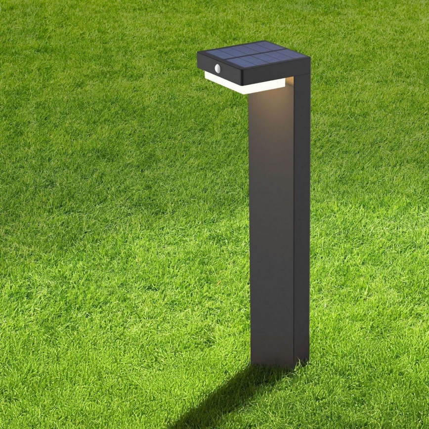 LED Solarleuchte mit Sensor MALI LED/4,5W/3,7V 2000 mAh IP44 schwarz