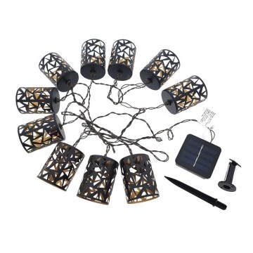 LED-Solarlichterkette 10xE12/3,65m 600 mAh IP44 warmweiβ