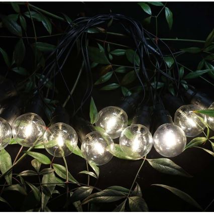 LED-Solarlichterkette 10xLED/0,5/4,5V 12 m 3000K IP44 1200 mAh + Fernbedienung
