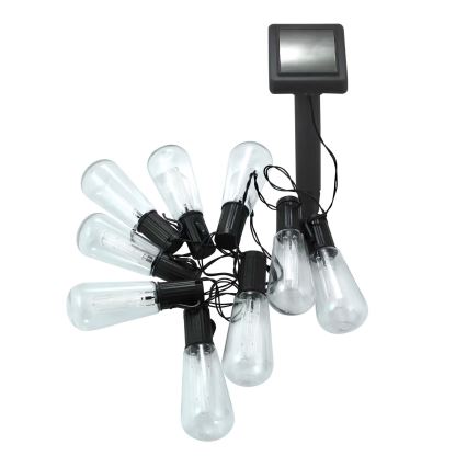 LED-Solarlichterkette EDISON 10xLED/1,2V 300 mAh 3,8 m IP44