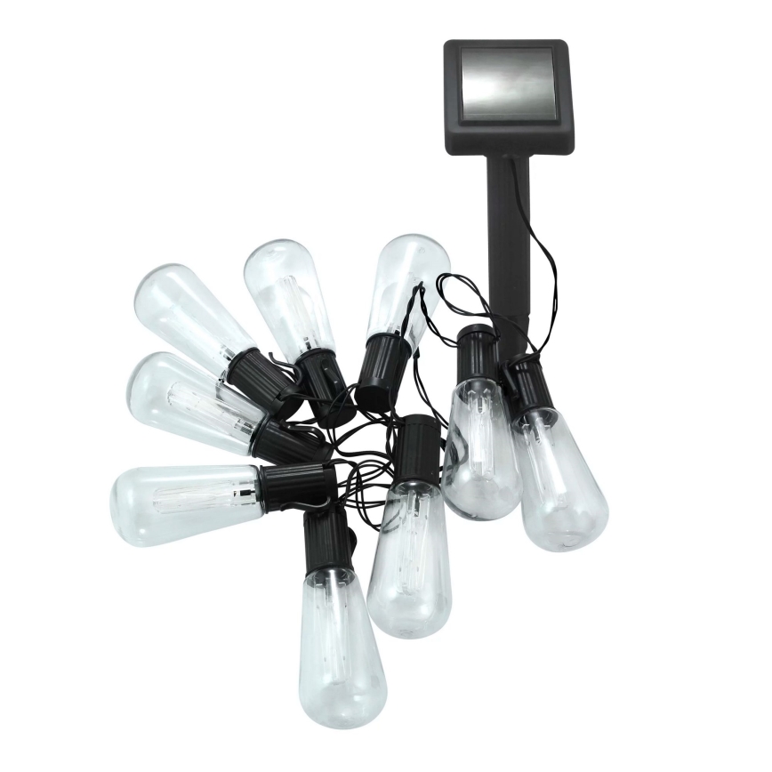 LED-Solarlichterkette EDISON 10xLED/1,2V 300 mAh 3,8 m IP44